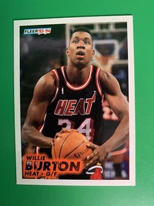 1993-94 Fleer Willie Burton #318 Miami Heat - Picture 1 of 2