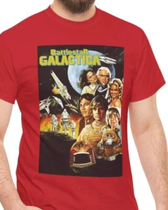 Battlestar Galactica (1978) T-Shirt V2 Science Fiction Raumschiff - Bild 1 von 50