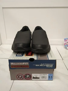 Skechers Shoes Mens 9.5 Groton Slip Resistant Relaxed Fit Work Slip On W25 - Picture 1 of 4