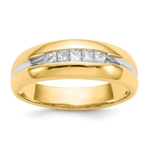 14k Two-Tone Gold Diamond Engagement Ring Size 10 for Men - Picture 1 of 6
