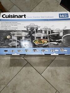 Cuisinart 14pc Stainless Steel Cookware Set - Model: 83-14 New