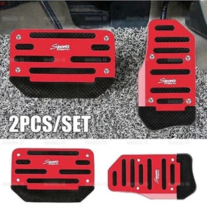 Red Universal Car Non-Slip Automatic Gas Brake Foot Pedal Pad Cover Accessories - Bild 1 von 13
