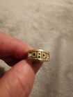 Mens 10k Yellow Gold And Diamond Size 10