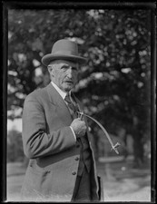 Mr T.A. Murphy with a divining rod, NSW, ca. 1920 Australia Old Photo