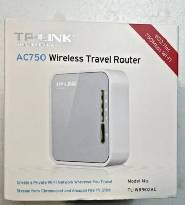 New TP-Link TL-WR902AC AC750 Wireless Travel Router Dual Band 300+433mbps - Image 1 of 4