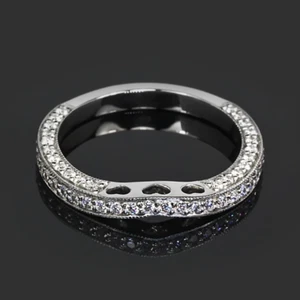 950 Platinum Diamond Band Wedding Certified 1.10 Carat Lab Grown Round Cut - Picture 1 of 15
