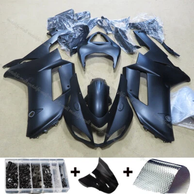Kit de carenado de inyección negro mate para Kawasaki Ninja ZX6R ZX-6R 2007 2008 ZX600P Foto 1 de 2