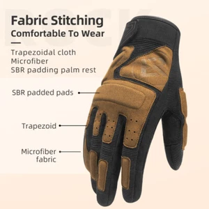 Guantes de motocicleta ROCKBROS para hombre guantes de ciclismo de dedo completo a prueba de golpes pantalla táctil - Imagen 1 de 10
