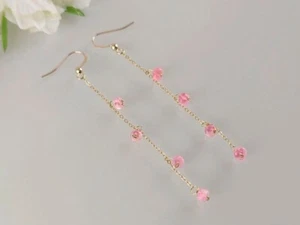 Wunderschöne Ohrhänger 585 Goldfilled mit echtem rosa Opal - Bild 1 von 11