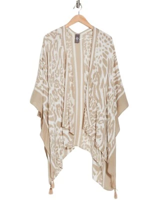 NWT Vince Camuto Tropical Bloom Ruana Black Neutral - Image 1 of 4