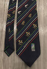 BELMONT SILK vintage Rugby World Cup 1999 Green Blue White Tie