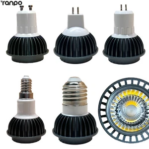 Dimmable LED COB Spotlight Bulbs 5W GU10 MR16 110V 220V 12V 24V Lamp Dark Gray - Picture 1 of 23