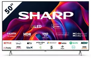 Sharp 4T-C50GM6245KS 50" 4K UHD Quantum Dot Frameless Smart TiVo TV - Picture 1 of 5