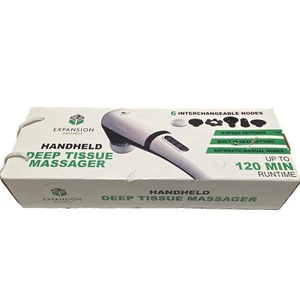 Handheld Deep Tissue Massager Cordless Heated Expansion Wellness New Damaged Box - Picture 1 of 12