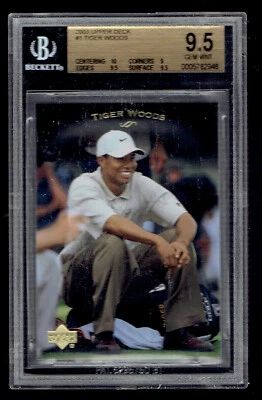Tiger Woods 2003 Upper Deck #1 BGS GEM MINT 9.5 (10, 9, 9.5, 9.5) - Image 1 of 2