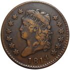 Large Cent/Penny 1814 Razor Sharp Collector Coin