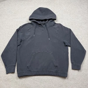 Lululemon Women's Hoodie Size 12 Black Pullover Performance Drawstrings Fleece - Picture 1 of 10