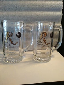 2 Riviera Hotel and Casino Nevada Beer Steins 12 Oz. - Picture 1 of 8