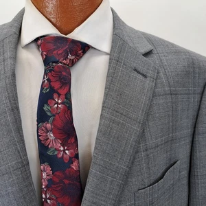 LAUREN Ralph Lauren Gray Plaid Wool Blend 2 Piece Suit 48R Jacket & Pants Mens - Picture 1 of 13
