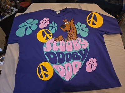 VTG 1998 Scooby Doo 2XL Cartoon Network AOP Crewneck Sweatshirt 26W/28W Purple - Image 1 of 4