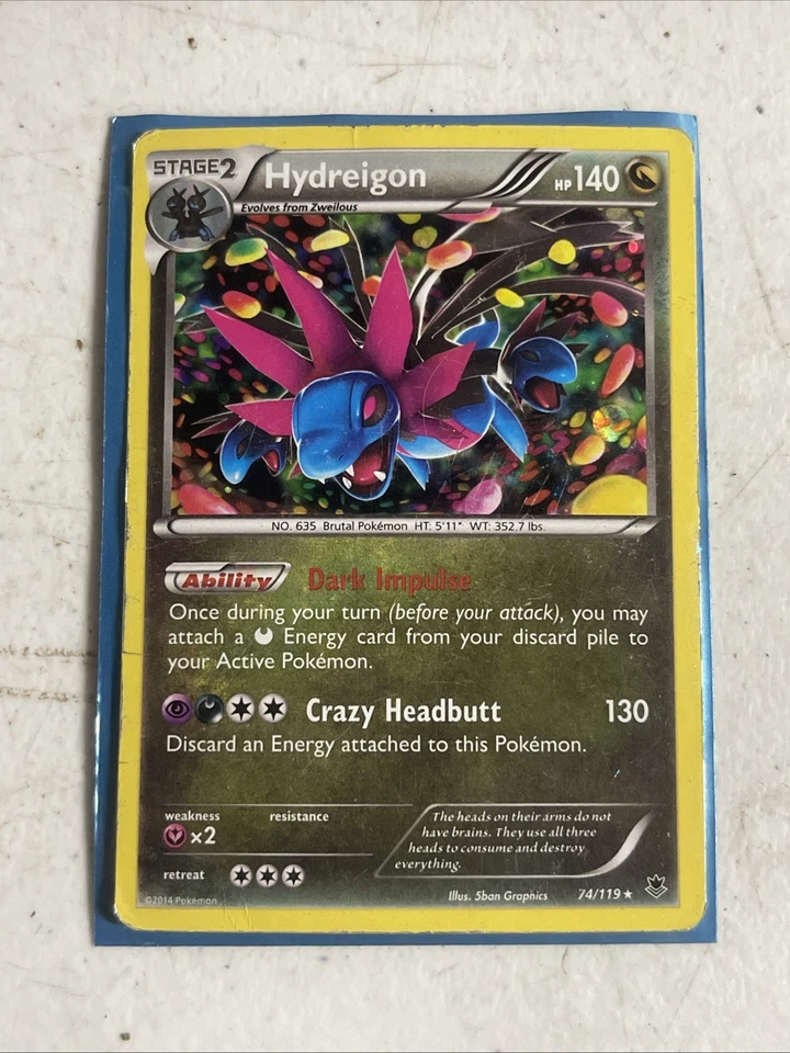 Pokémon TCG Hydreigon Cosmos Holo Rare Card 74/119 XY Phantom Forces - Image 1 of 2