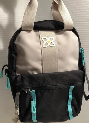 Sherpani Logan Mini Backpack Nylon Tote Bag, RFID Protection Pocket Black & Blue - Image 1 of 4