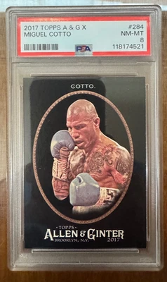 Miguel Cotto Allen & Ginter X #284 PSA 8 NM-MT Pop 2, 6 higher black parallel! - Image 1 of 3