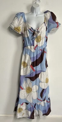 Antik Batik Feminino EUA Grande França 42 Miami Vestido Longo Babado Maxi Vestido Boho - Imagem 1 de 4