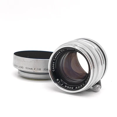 " Near MINT " Canon 50mm f/1.8 Chrome Silver L39 LTM Leica Mount Lens From JAPAN - Image 1 of 4