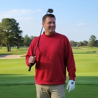 FootJoy Rojo Cuello Simulado Manga Larga Golf Pullover Sudadera Para Hombre XXL FJ Foto 1 de 4