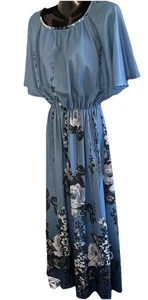 Vestido Hawaiano Floral Claralura De Colección Años 70 - Imagen 1 de 5
