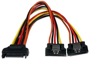 STARTECH 15-Pin SATA Power Male to 2x15-pin SATA Power Female Splitter Lead 15cm - Picture 1 of 1