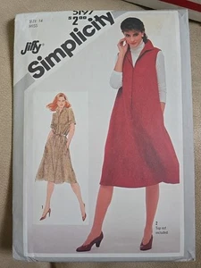 1980s SIMPLICITY 5197 SIZE 18 20 JIFFY PULL-OVER DRESS JUMPER UC/FF - Picture 1 of 2