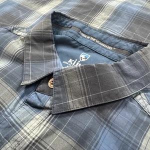 Kuhl Response Button Front Outdoor Shirt Medium Mens Plaid Short Sleeve - Picture 1 of 10