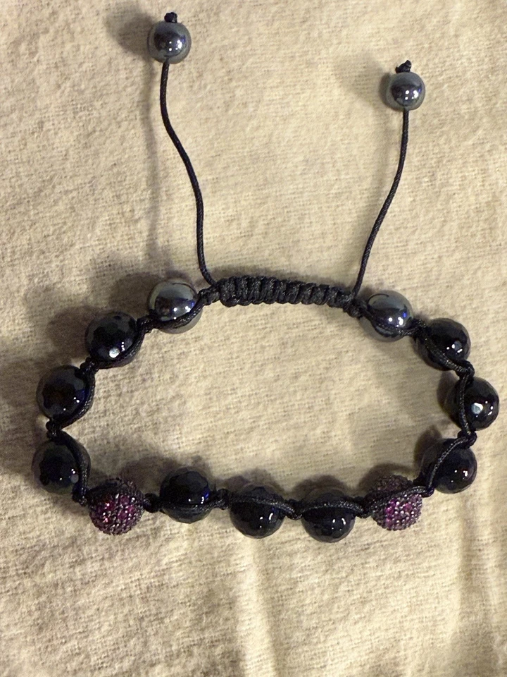 Pulsera Shamballa Cierre Nudo Deslizante Ajustable Foto 1 de 4