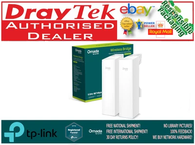 NEW TP-Link EAP211-BRIDGE KIT Omada Wireless AP Bridge 5Ghz 867Mbps in/outdoor - Image 1 of 2