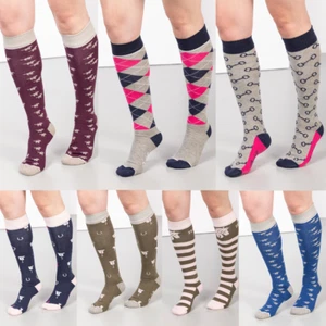 Rydale Knee High Socks Printed Country High Leg Cotton Sport Sock 24 Colours - Picture 1 of 25
