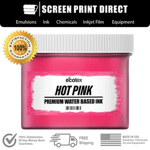 Ecotex® Fluorescent Hot Pink Water Based Ready to Use Discharge Ink- Pint- 16oz - Picture 1 of 4