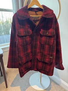 Woolrich Mackinaw Cruiser Buffalo Red Plaid Hunting Jacket Men Medium - Picture 1 of 14