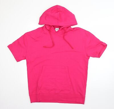 Zara Womens Pink  100% Cotton Pullover Hoodie Size S • 9.66€