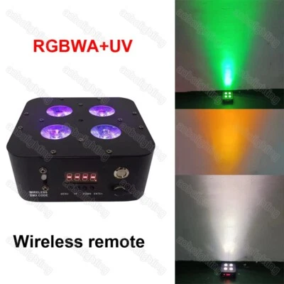 Wedding Backdrop 4*18W Uplights Battery Wireless RGBWA+UV DJ Stage Par Uplights - Image 1 of 4