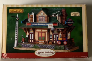 Lemax 2009 Signature Collection Lighted Village Crossing Depot 95831 VERY RARE - Picture 1 of 5