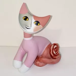 RAR Goebel Rosina Wachtmeister rosa Katze Generosa Figur Künstler signiert - Bild 1 von 16