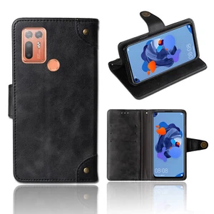 Flip Premium Echt Handy Retro Leder Tasche Hülle Wallet für Blu Smartphone - Bild 1 von 19