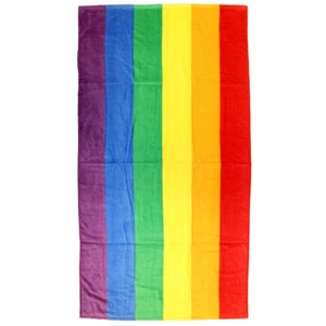 Rainbow Beach Towel - 100% Cotton 30x60 inches Brand New Beach Towel - Picture 1 of 1