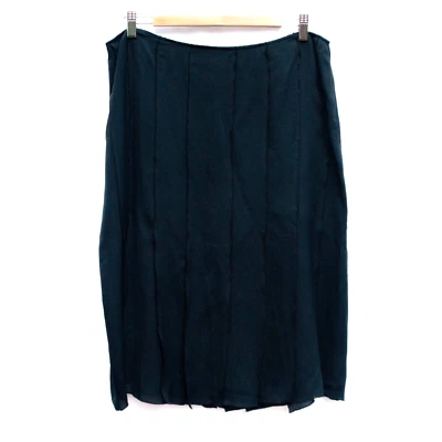 Falda negra vintage 100 % seda talla 14 multi-randura hada bruja fluida capricho Foto 1 de 4