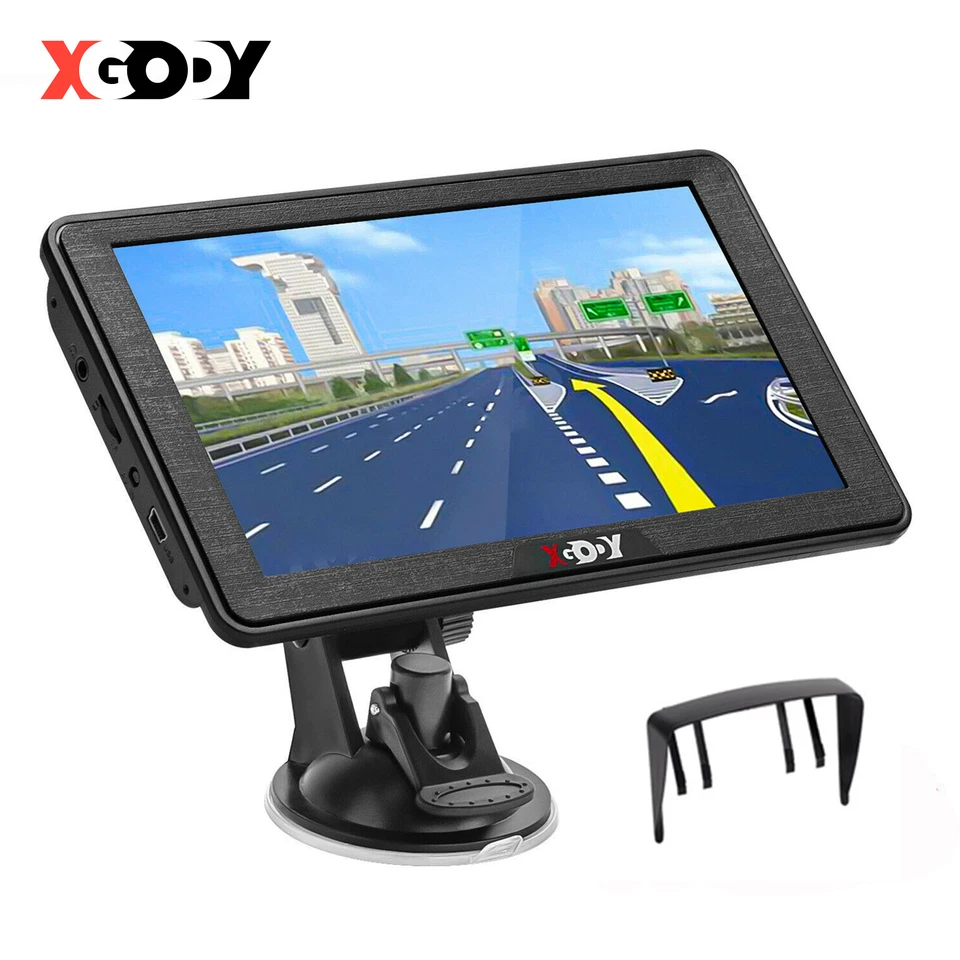 XGODY 7 Zoll Navigationsgerät GPS Navi Navigation für LKW 8GB 2024 Europa Karten - Bild 1 von 4