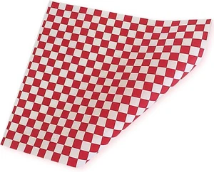 100 Sheets Checkered Baking Parchment Paper, 11x10" Greaseproof Basket Liners - Picture 1 of 5