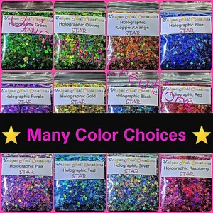 STAR Glitter⭐U Choose Color~Nail Art•Acrylic•Gel•Body Art•Face•Festival•Crafts  - Picture 1 of 113