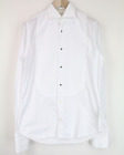 SUITSUPPLY Men Shirt 39/15 1/2 Tux Slim Fit Classic White Cotton Long Sleeve
